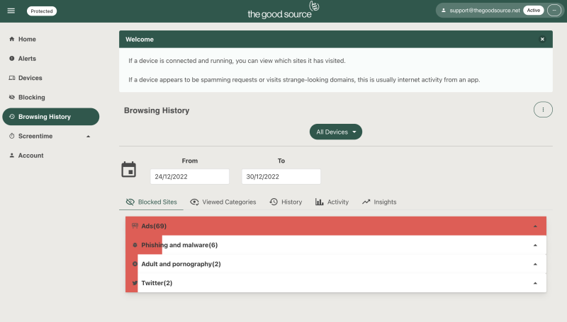 How to view browsing history
