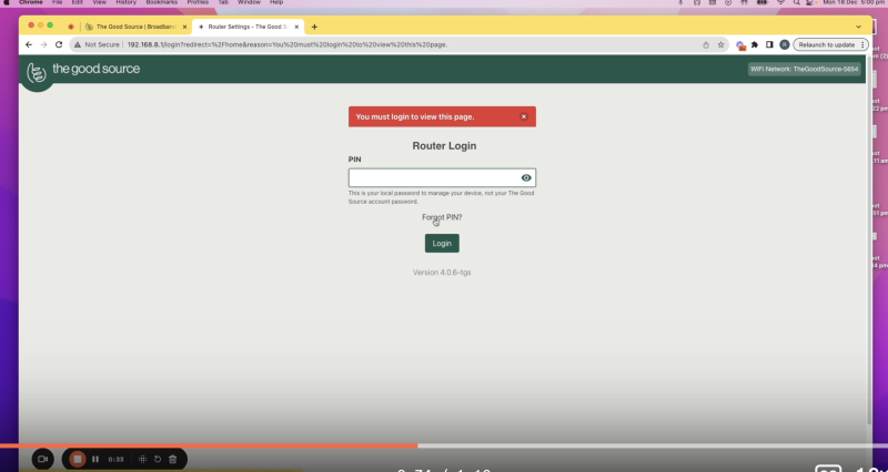 Turn off VPN Alerts on Modem